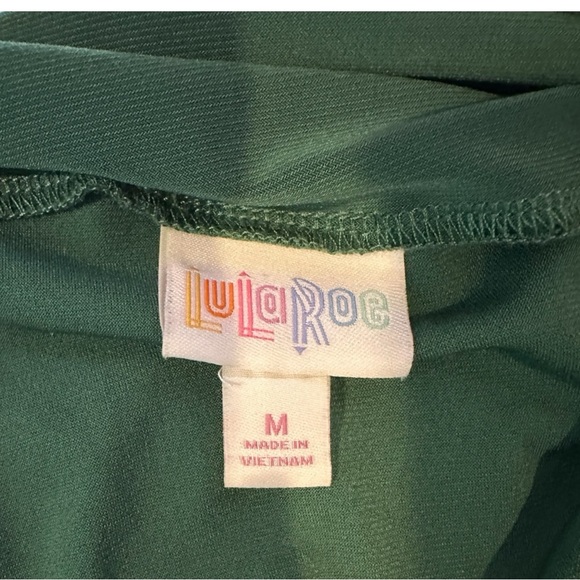 LuLaRoe Solid Green Pull-On Foldover Waist Maxi Skirt Size Medium - Picture 3 of 7